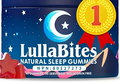 LullaBites Natural Sleep Gummies - 30 Servings -Sweet Strawberry Stars (Melatonin Free)