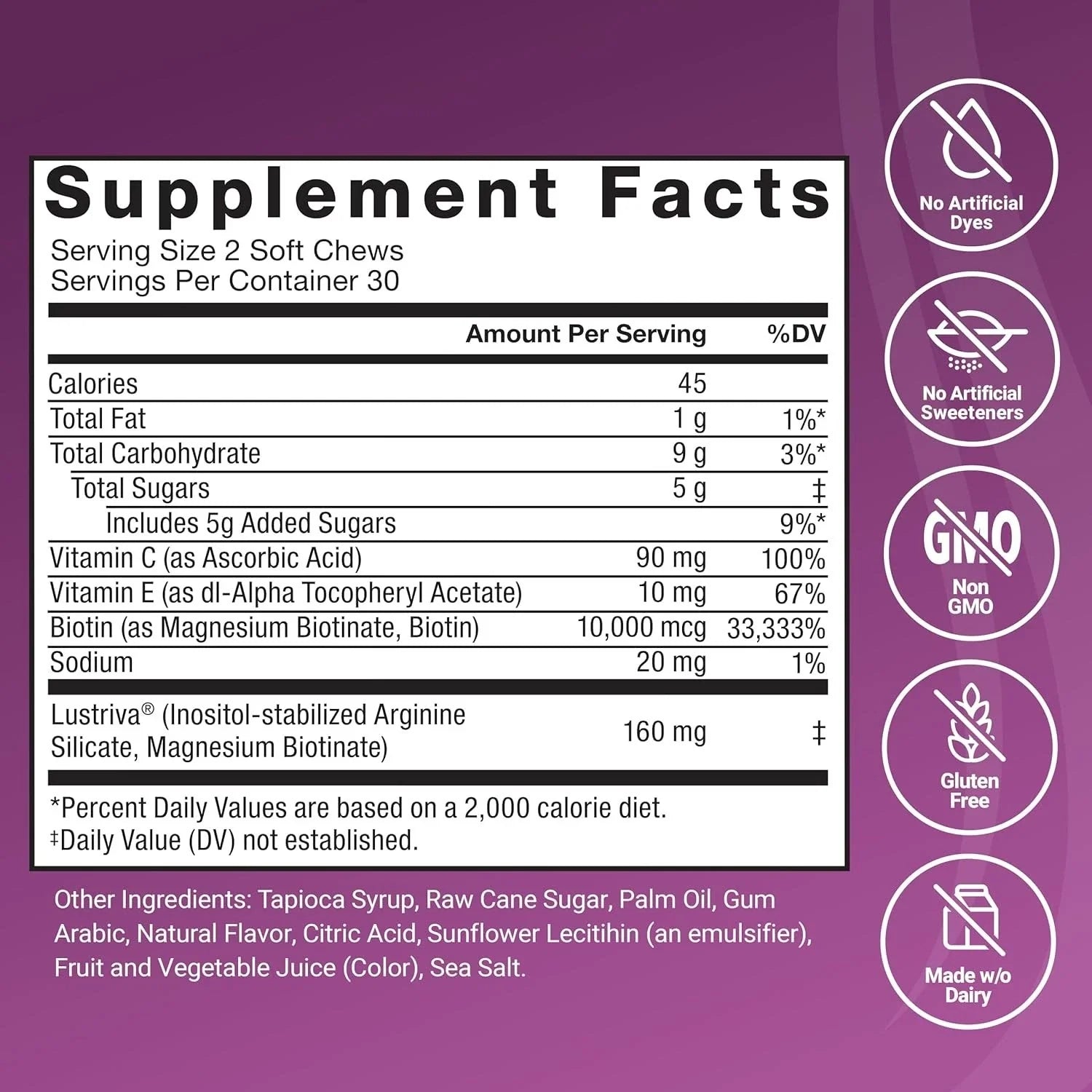 Force Factor Hair Growth Accelerator Soft Chews, Hair Growth Vitamins For Women